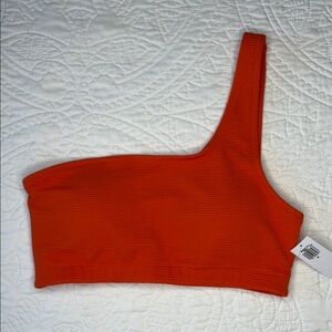 NWT Old Navy One-Shoulder Orange Bikini Top- Size M